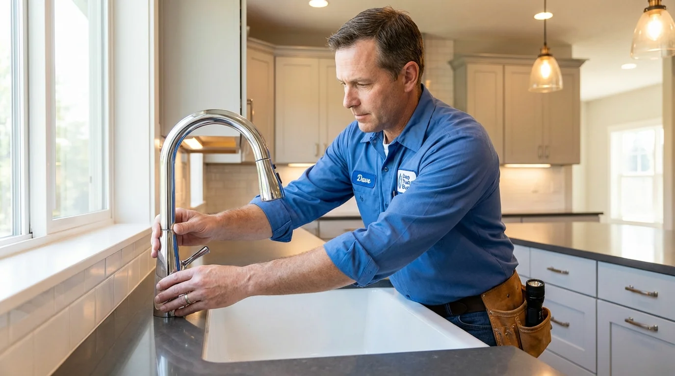 Kitchen faucet installation by Johns Plumbing LLC in New Columbia