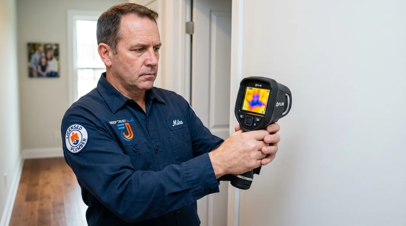 Thermal imaging leak detection by Johns Plumbing LLC in New Columbia